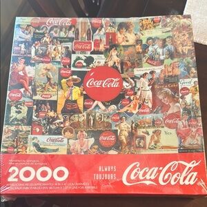 Coca-Cola Collage Puzzle with Red Accents